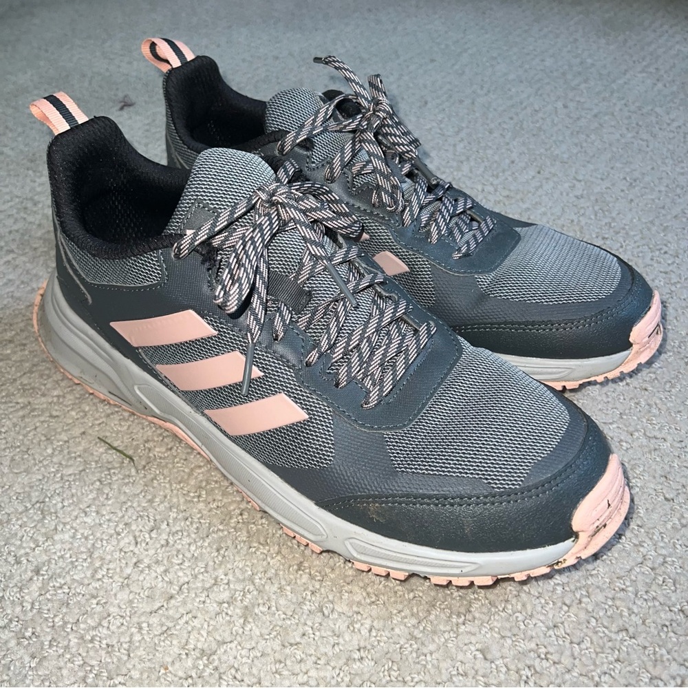 Adidas Cloudfoam Women’s Sneakers Gray Pink Size 10 Running Walking Gym Shoes